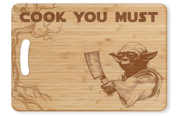 Yoda with Cleaver – Cook You Must – Star Wars – ????  PersonalizedCuttingBoard.ca